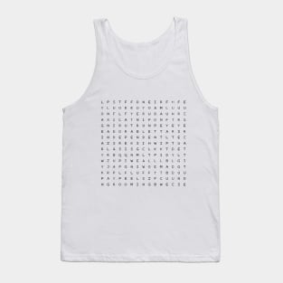 Cat Lovers Word Search Tank Top